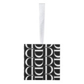 モノグラムイニシャル文字D キューブオーナメント (右)