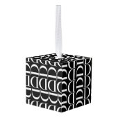 モノグラムイニシャル文字D キューブオーナメント (裏面アングル)