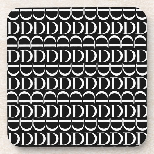 モノグラムイニシャル文字D コースター (正面)