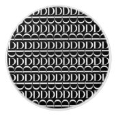 モノグラムイニシャル文字D セラミックノブ (正面)