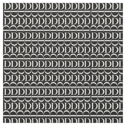 モノグラムイニシャル文字D ファブリック (クローズアップ)