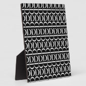 モノグラムイニシャル文字D フォトプラーク (側面)