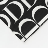 モノグラムイニシャル文字D フリースブランケット (角)