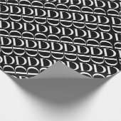 モノグラムイニシャル文字D ラッピングペーパー (角)