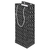 モノグラムイニシャル文字D ワインギフトバッグ (裏面アングル)