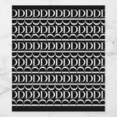 モノグラムイニシャル文字D ワインラベル (シングルラベル)