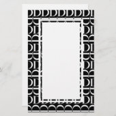 モノグラムイニシャル文字D 便箋 (正面/裏面)