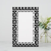 モノグラムイニシャル文字D 便箋 (スタンド正面)