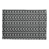 モノグラムイニシャル文字D 枕カバー (裏面)