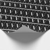 モノグラムイニシャル文字F ラッピングペーパー (角)