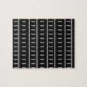 モノグラムイニシャル文字F、背景色の選択 ジグソーパズル (横)