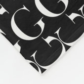 モノグラムイニシャル文字G フリースブランケット (角)