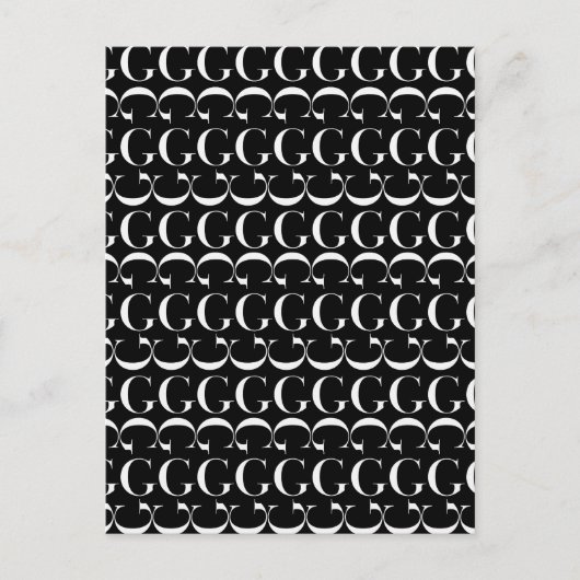 モノグラムイニシャル文字G ポストカード (正面)
