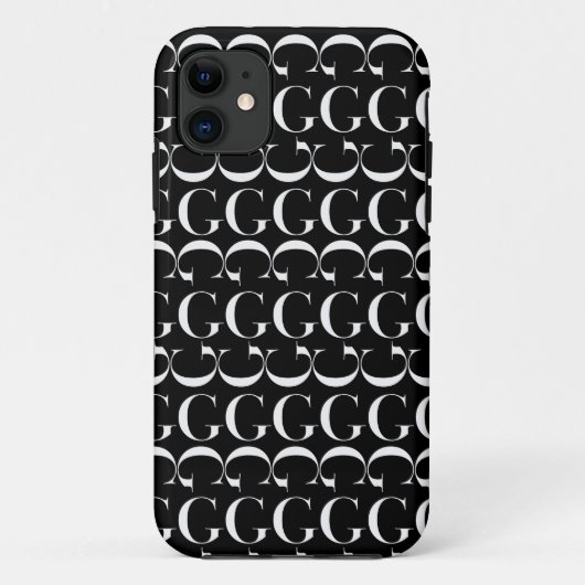 モノグラムイニシャル文字G Case-Mate iPhoneケース (裏面)
