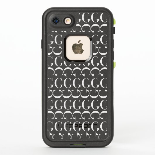 モノグラムイニシャル文字G LifeProof iPhoneケース (裏面)
