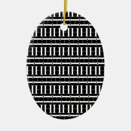 モノグラムイニシャル文字H セラミックオーナメント (正面)