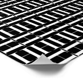 モノグラムイニシャル文字H ポスター (角)