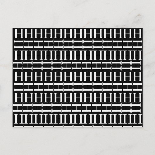 モノグラムイニシャル文字H ポストカード (正面)