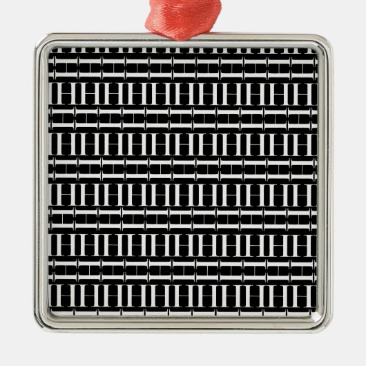 モノグラムイニシャル文字H メタルオーナメント (正面)