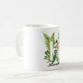 モノグラムイニシャル文字H |モダン名前をカスタムする コーヒーマグカップ (正面左)