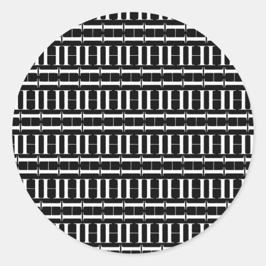 モノグラムイニシャル文字H ラウンドシール (正面)