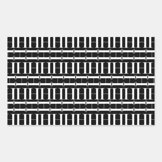 モノグラムイニシャル文字H 長方形シール (正面)