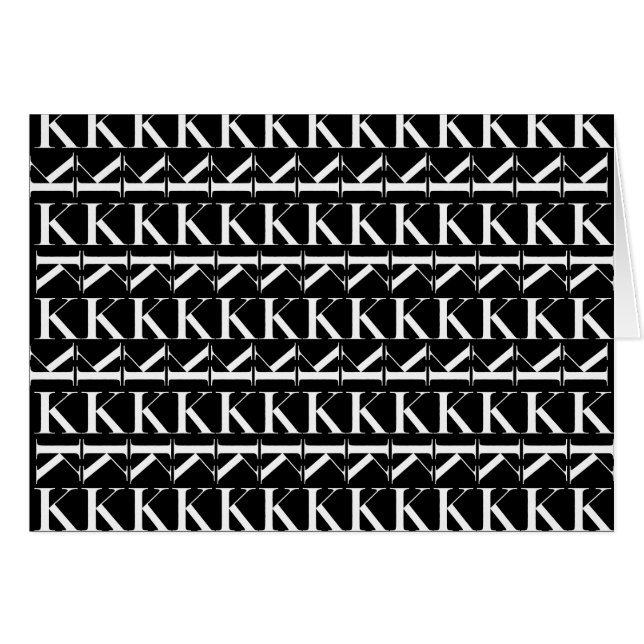 モノグラムイニシャル文字K (正面横)