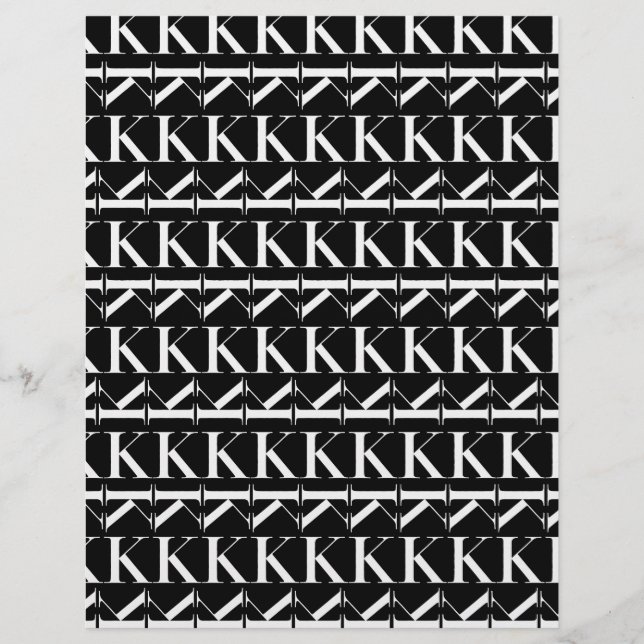 モノグラムイニシャル文字K (正面)