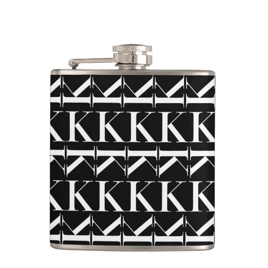 モノグラムイニシャル文字K フラスク (正面)