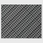 モノグラムイニシャル文字K ラッピングペーパー (フラット)