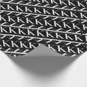 モノグラムイニシャル文字K ラッピングペーパー (角)