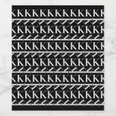 モノグラムイニシャル文字K ワインラベル (シングルラベル)