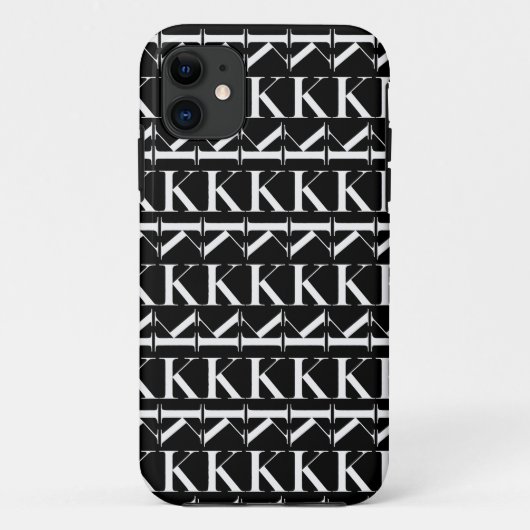 モノグラムイニシャル文字K Case-Mate iPhoneケース (裏面)