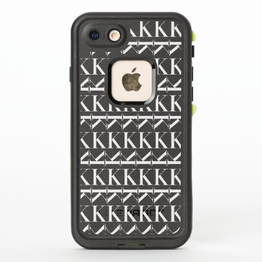 モノグラムイニシャル文字K LifeProof iPhoneケース (裏面)