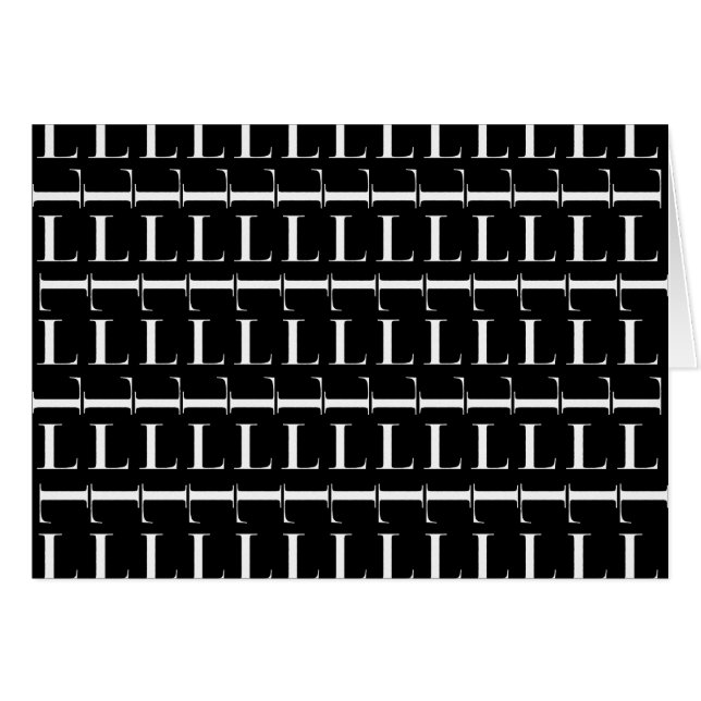 モノグラムイニシャル文字L (正面横)