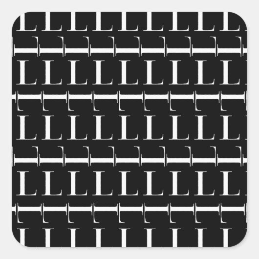 モノグラムイニシャル文字L スクエアシール (正面)