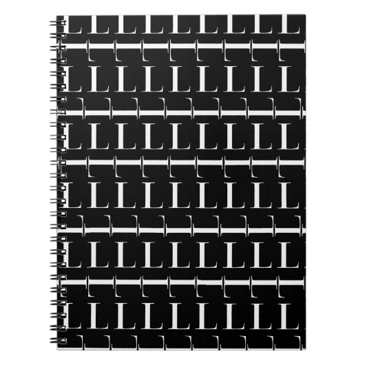モノグラムイニシャル文字L ノートブック (正面)