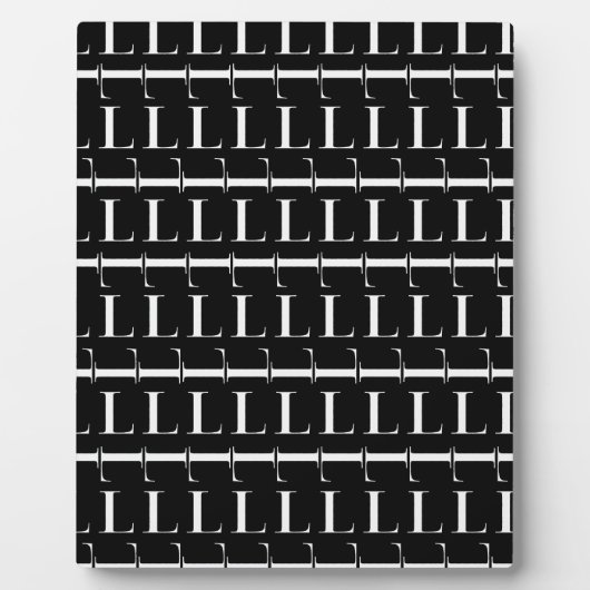 モノグラムイニシャル文字L フォトプラーク (正面)