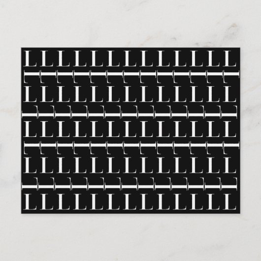 モノグラムイニシャル文字L ポストカード (正面)