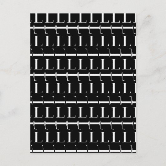 モノグラムイニシャル文字L ポストカード (正面)