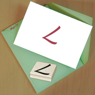 モノグラムイニシャル文字L ラバースタンプ