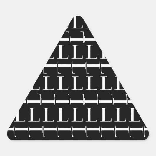 モノグラムイニシャル文字L 三角形シール (正面)