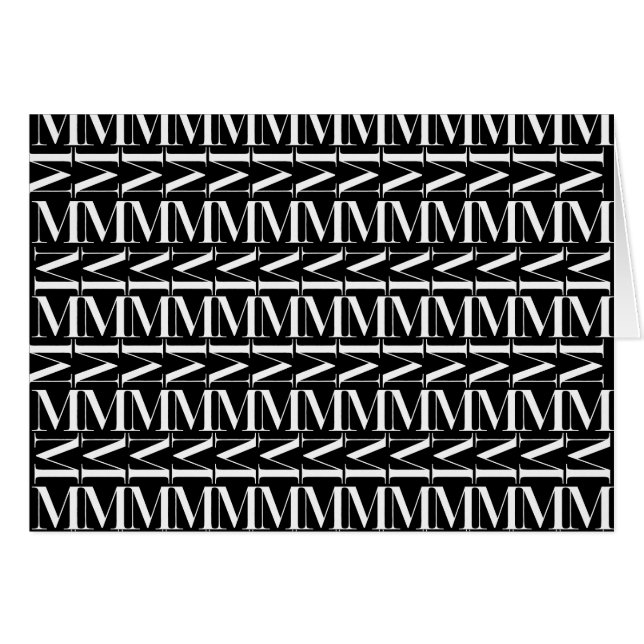 モノグラムイニシャル文字M (正面横)