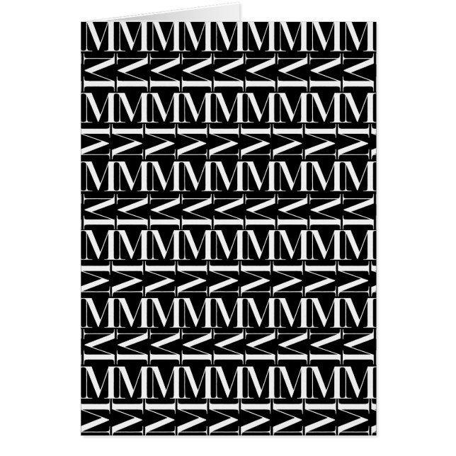 モノグラムイニシャル文字M (正面)