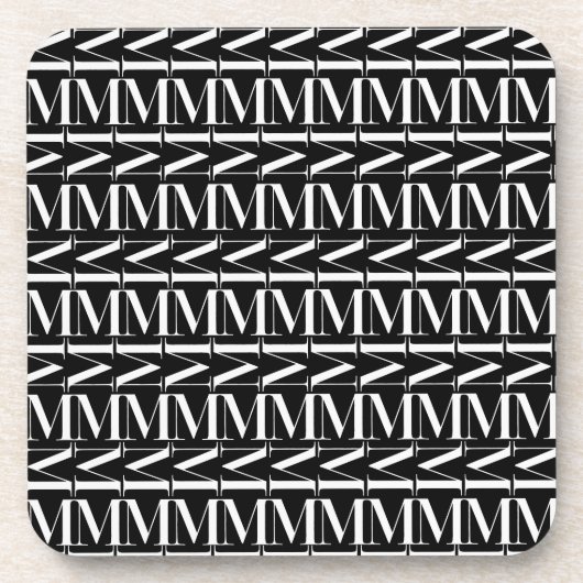 モノグラムイニシャル文字M コースター (正面)