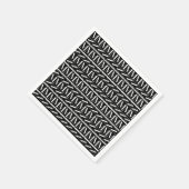 モノグラムイニシャル文字M スタンダードカクテルナプキン (角)