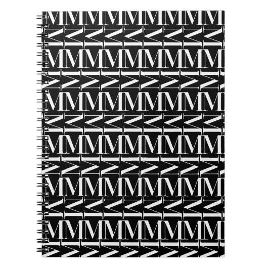 モノグラムイニシャル文字M ノートブック (正面)