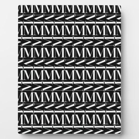 モノグラムイニシャル文字M フォトプラーク (正面)