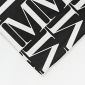 モノグラムイニシャル文字M フリースブランケット (角)