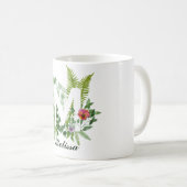 モノグラムイニシャル文字M |モダン名前をカスタムする コーヒーマグカップ (正面右)